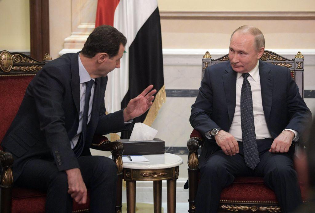 Assad junto a Putin en Moscú en 2020.