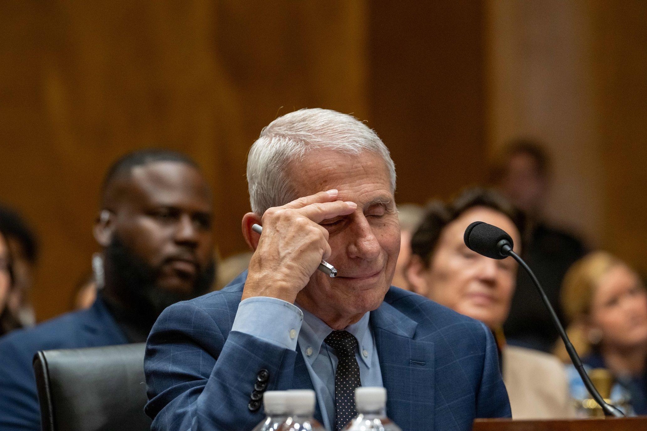 Anthony Fauci durante audi&ecirc;ncia no Congresso americano