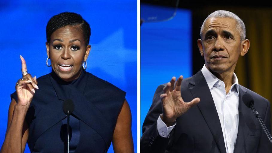 Michelle Obama y Barack Obama. 