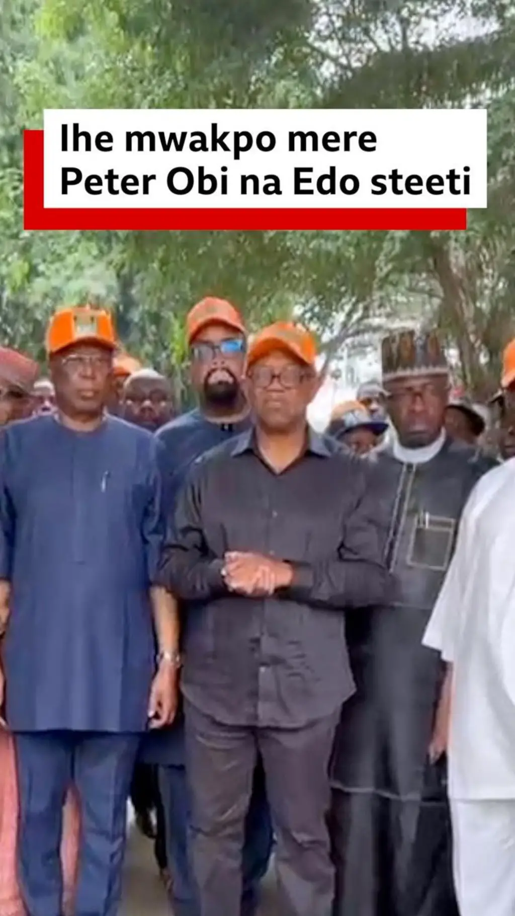 Lee Ihe mere Peter Obi na ndị otu ya mgbe ha gara Edo steeti
