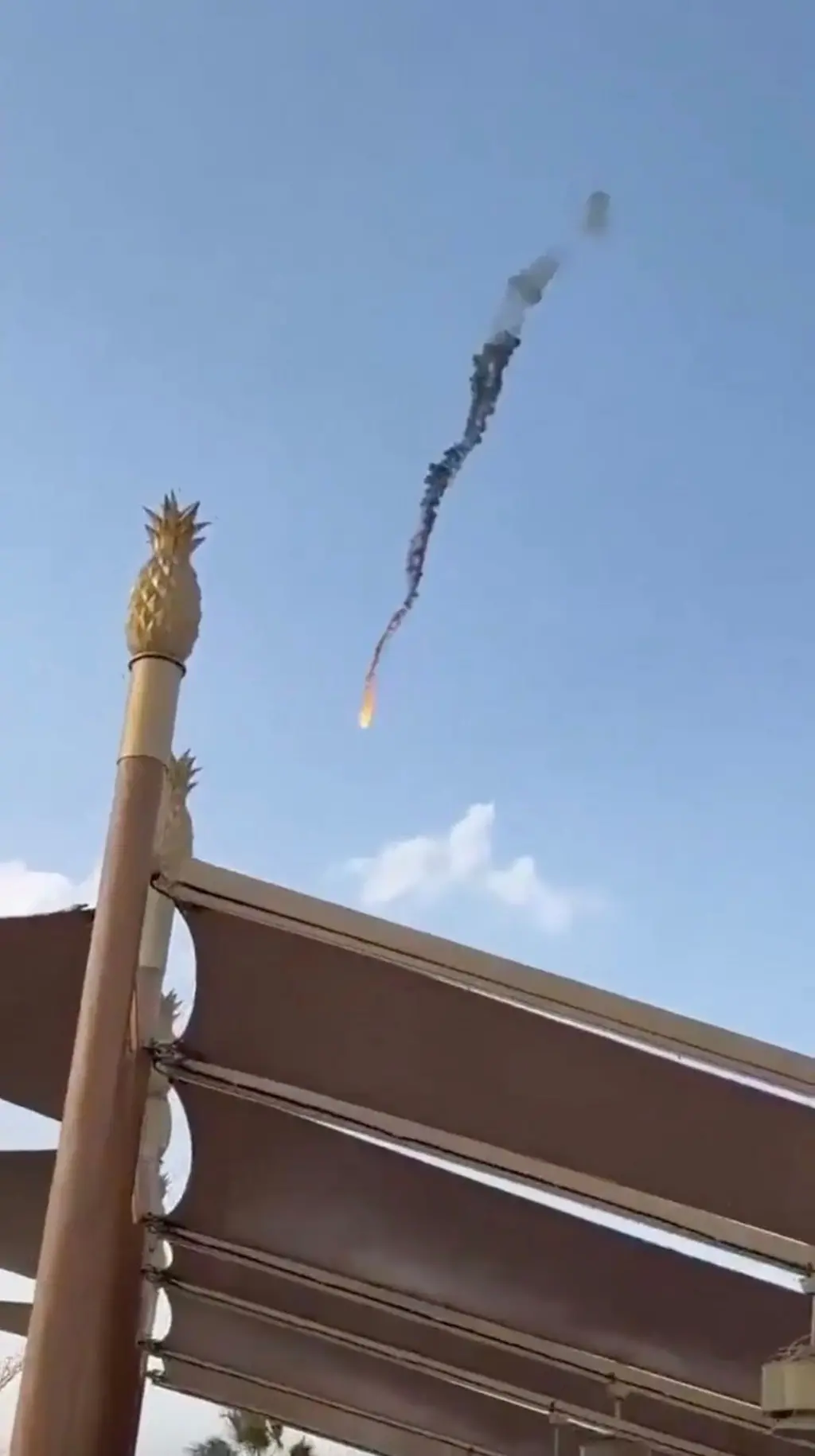 ඉරාන ඩ්‍රෝන යානයක් ගිනි ගෙන කුවේටයට කඩා වැටේ