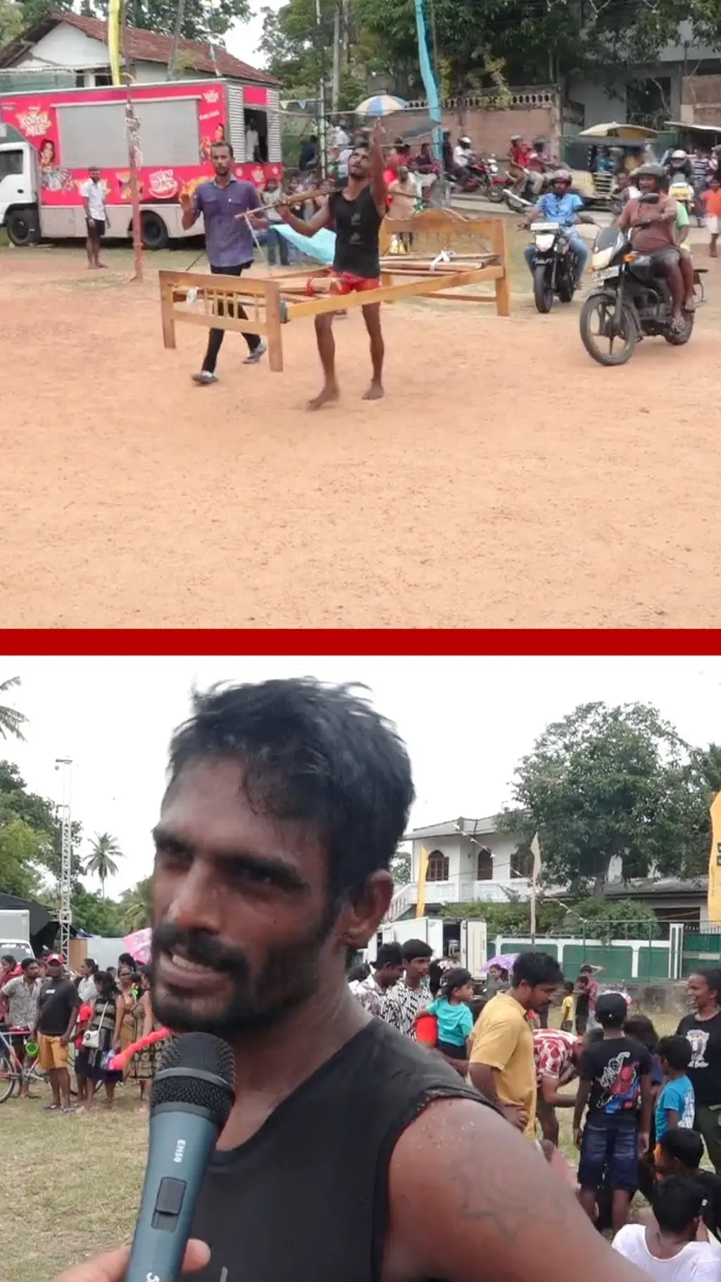 35kg බරින් යුත් ඇඳන් කදක් මත තබාගෙන යන අපූරු අවුරුදු තරගය