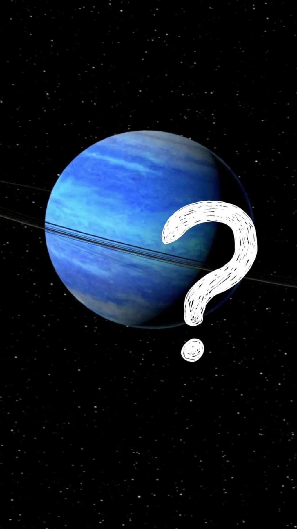 Planet and question mark