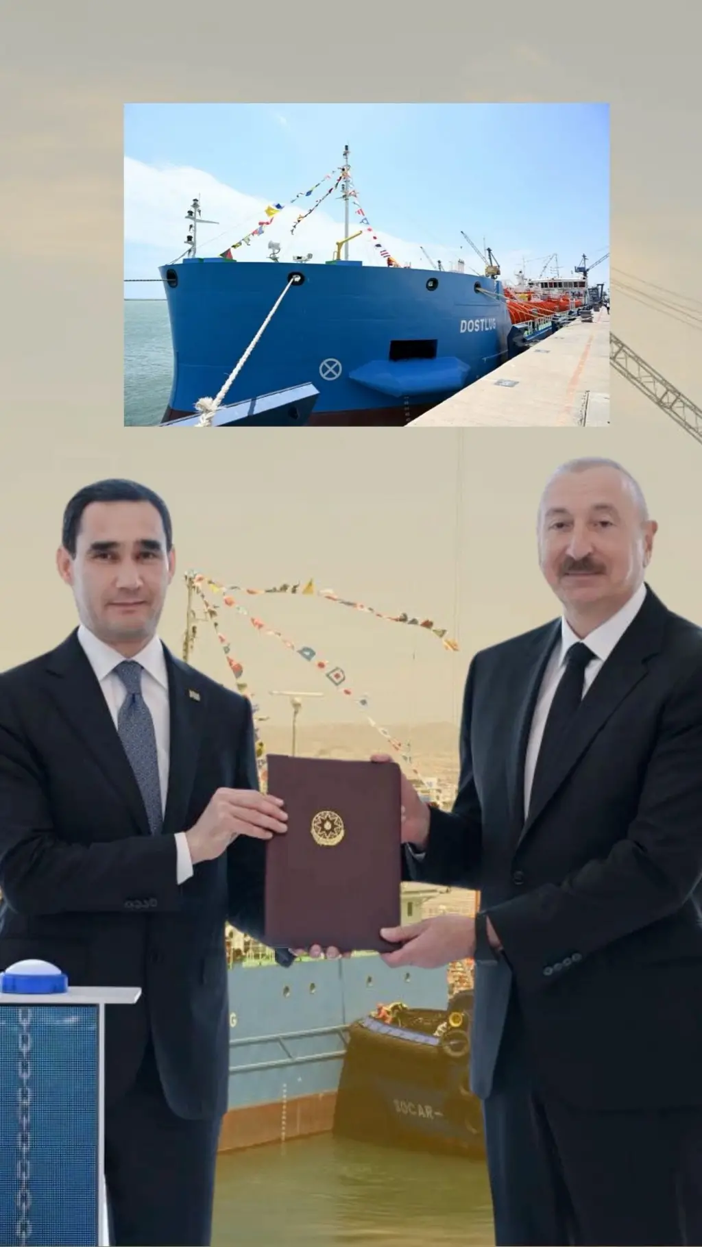 İlham Əliyev Sərdar Berdiməhəmmədova tanker hədiyyə edib. 
