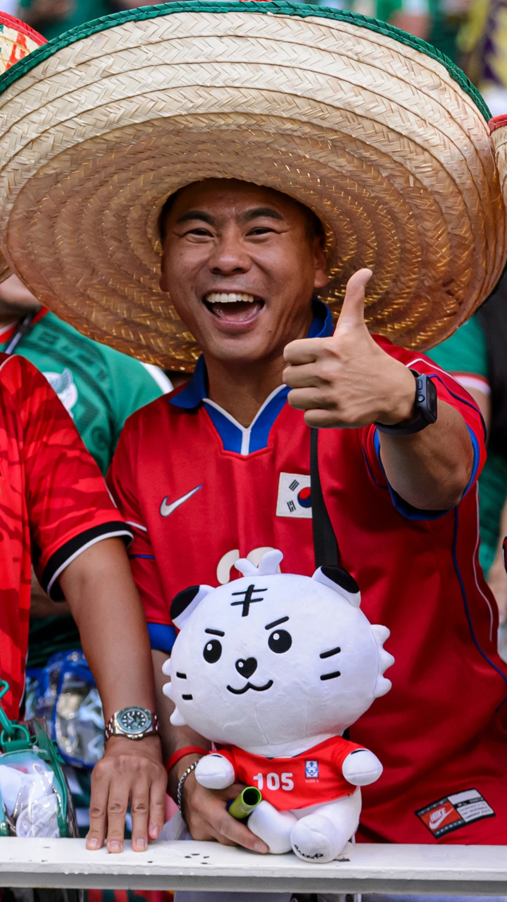 Seguidor de la selección coreana de fútbol en México