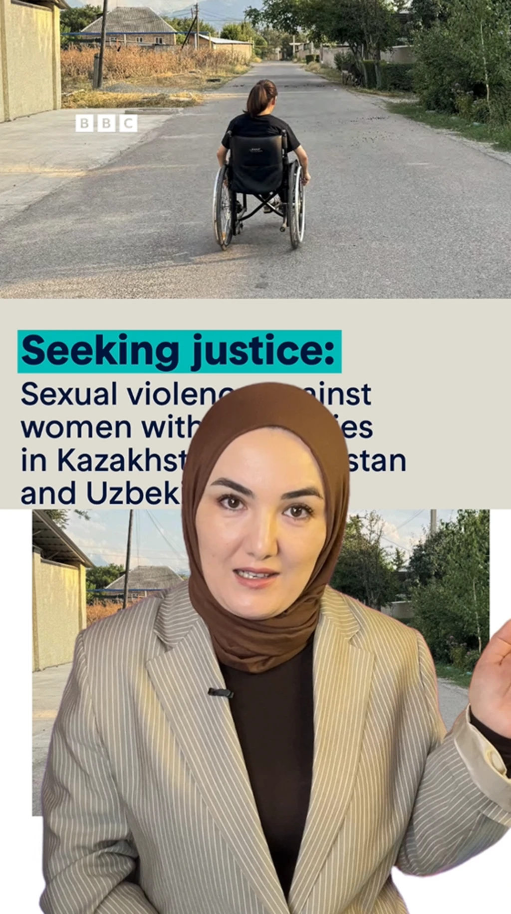 BBC jurnalisti Hulkar Nuritdin va nogiron ayol