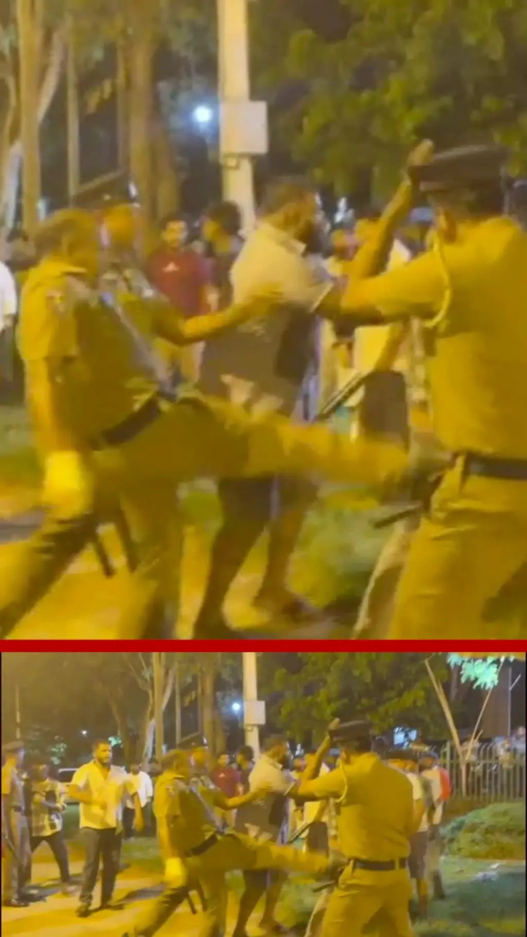 වවුනියාවේ සංගීත සංදර්ශනයක් අතර පොලිසිය විසින් පුද්ගලයෙකුට පහරදෙන අයුරු දැක්වෙන වීඩියෝවක්