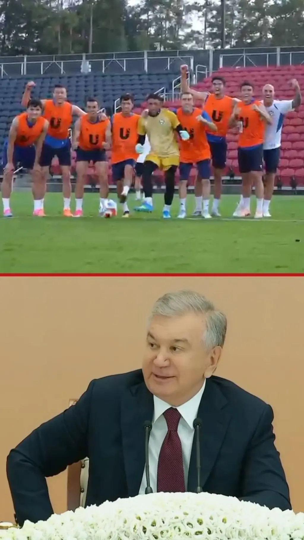Uzbekistan president and national team