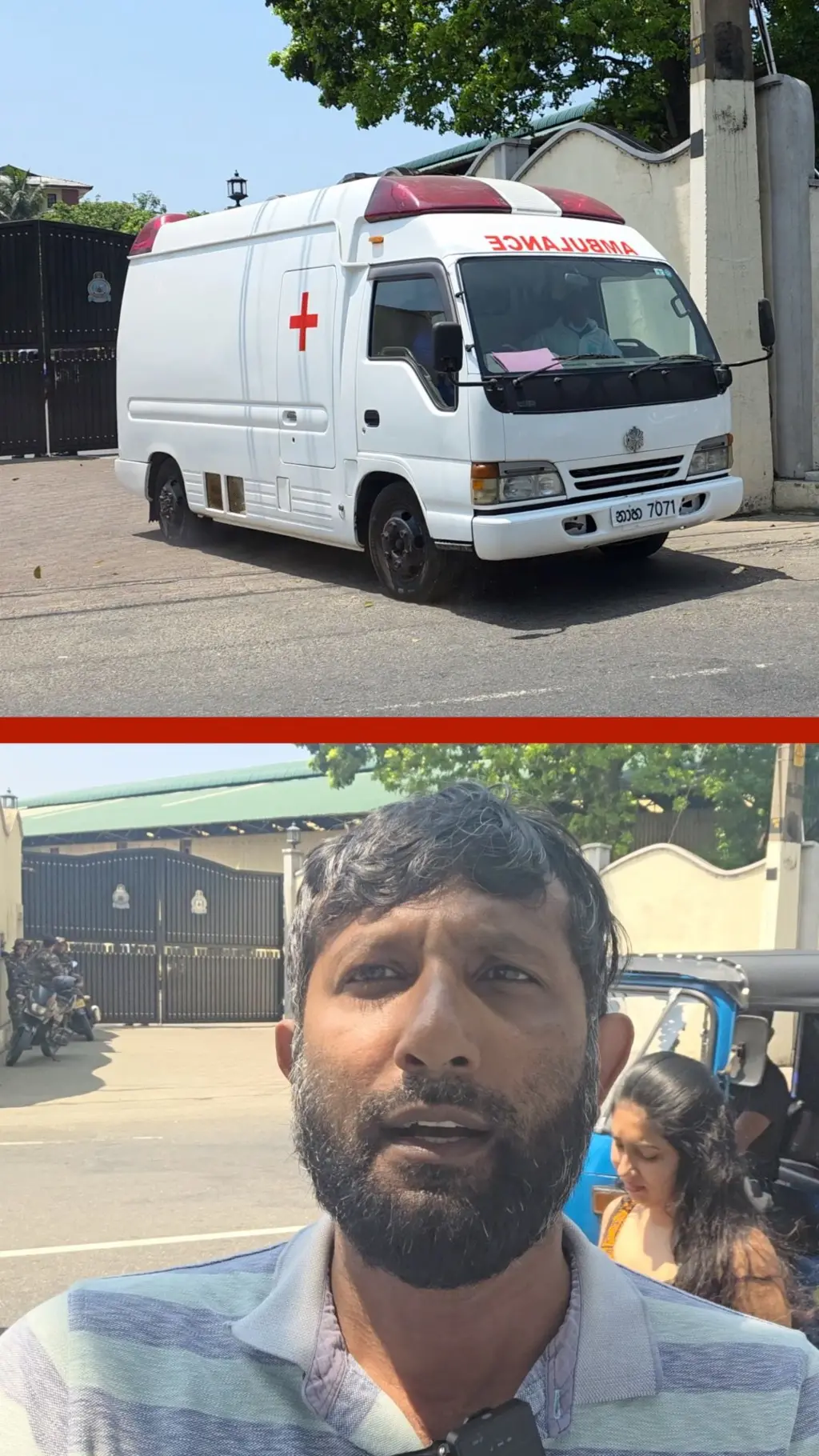 ගාල්ල දක්ෂිණ නාවික හමුදා කඳවුර ඉදිරිපිට තත්ත්වය