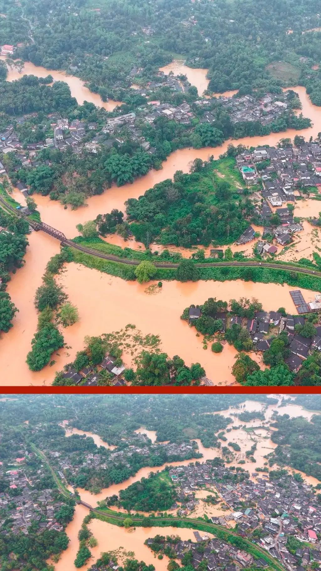 නාවලපිටිය ප්‍රදේශය ජලයෙන් යටව තිබුණු අයුරු