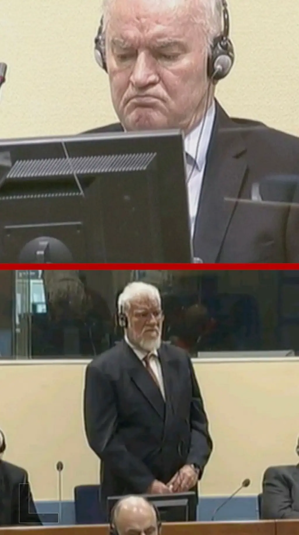 Ratko Mladić i Slobodan Praljak na suđenju u Hagu