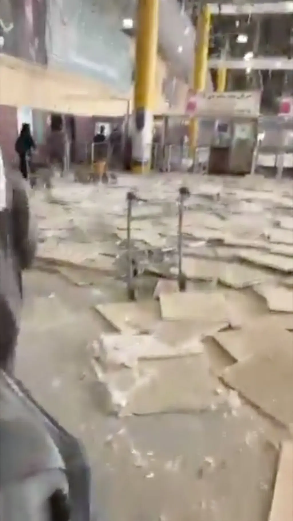 وضعیت گذرگاه مرزی شلمچه بعد از حمله به پایانه تجاری این منطقه