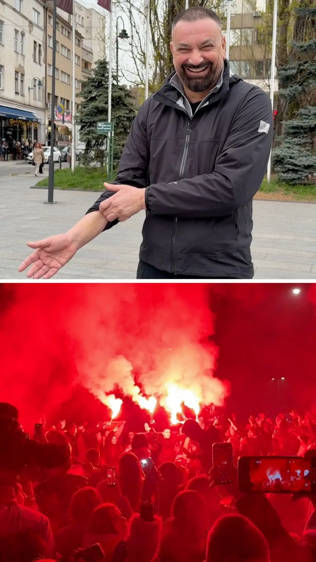 Omar Kuštrić i navijači Bosne i Hercegovine