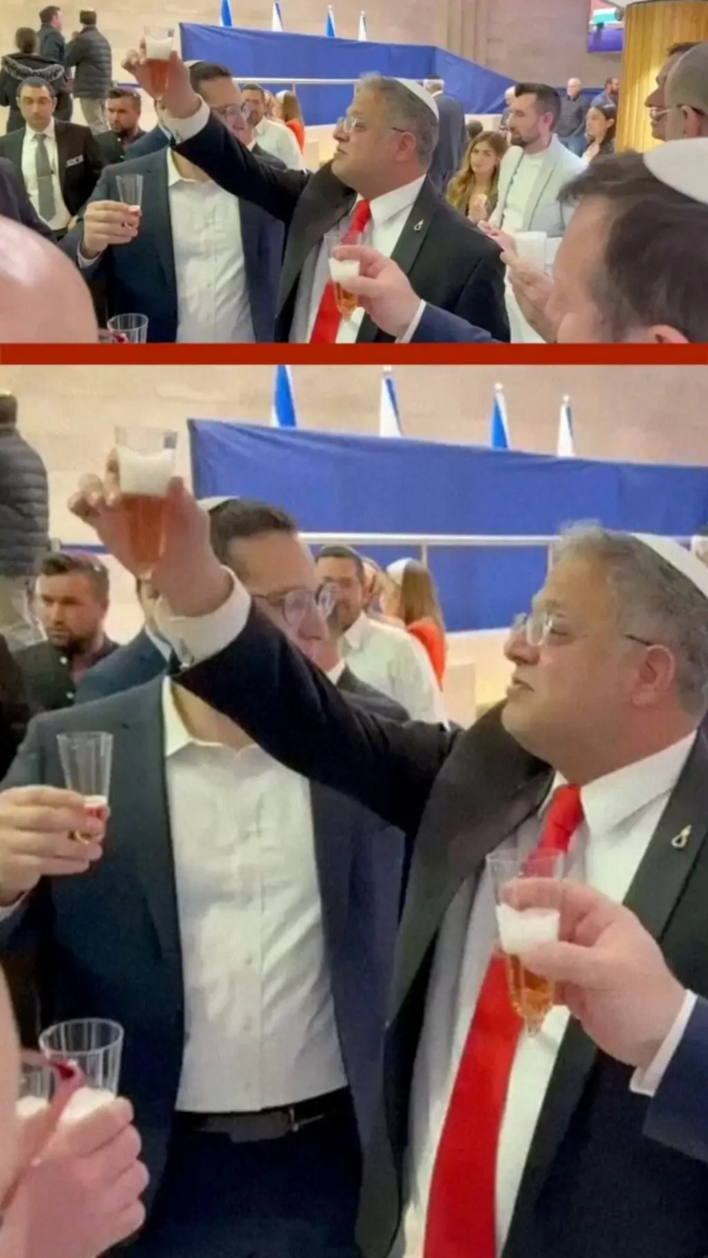 ඊශ්‍රායල ඇමතිවරයෙකු නව මරණ දඬුවම පිළිබඳ නීතිය සමරන අයුරු