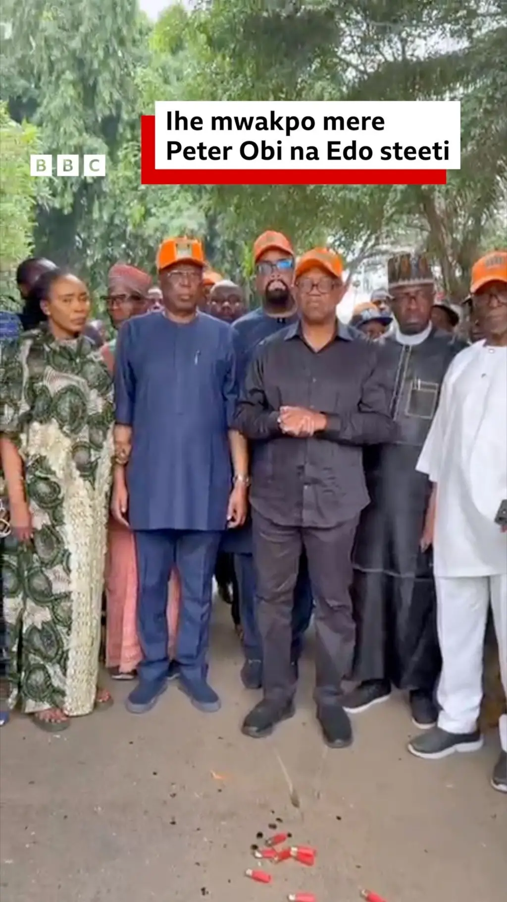 Lee Ihe mere Peter Obi na ndị otu ya mgbe ha gara Edo steeti