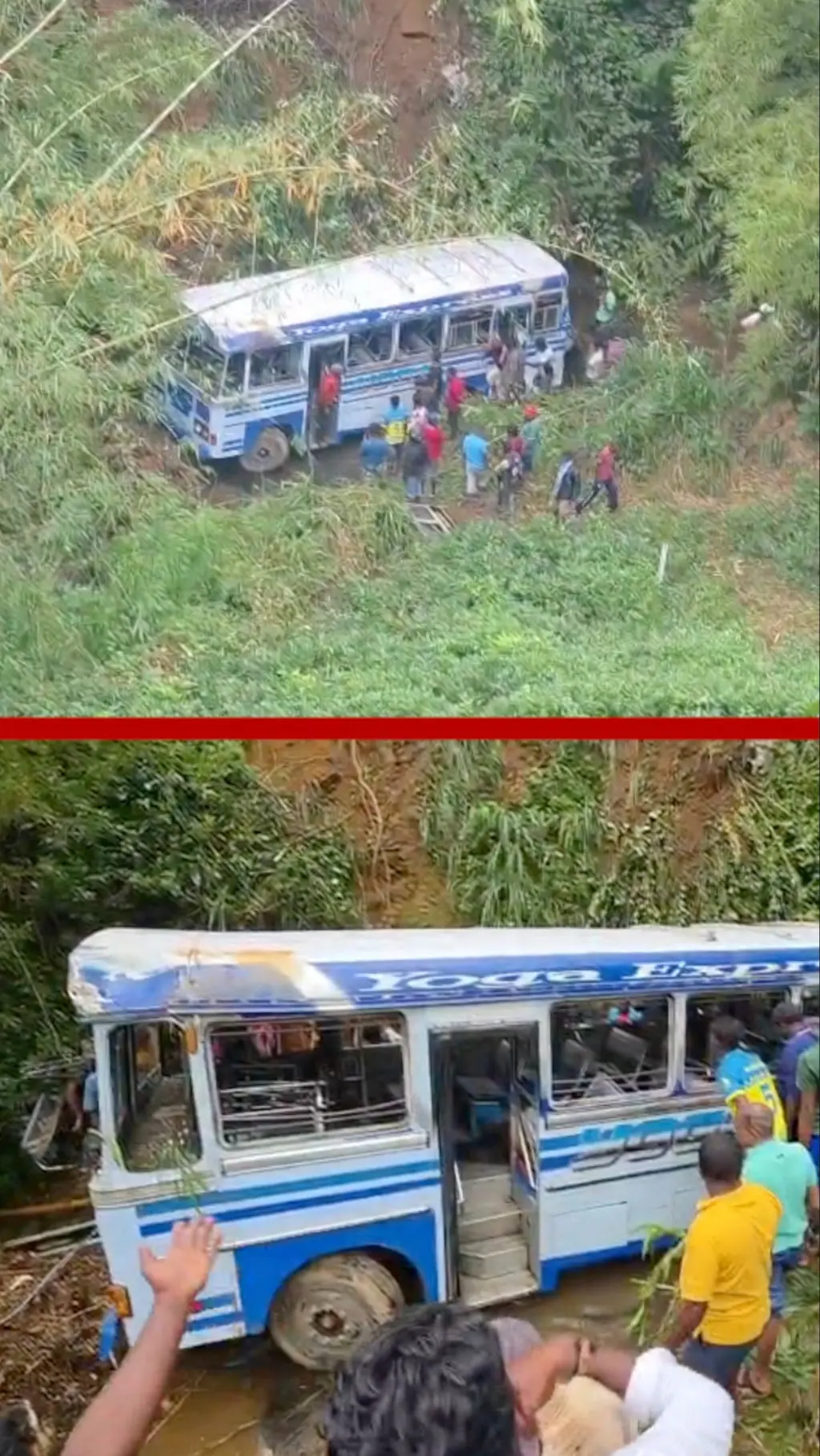 දික්ඔයදී බස් රථයක් ප්‍රපාතයකට පෙරළී 30කට තුවාල: එක් අයෙක් මරුට