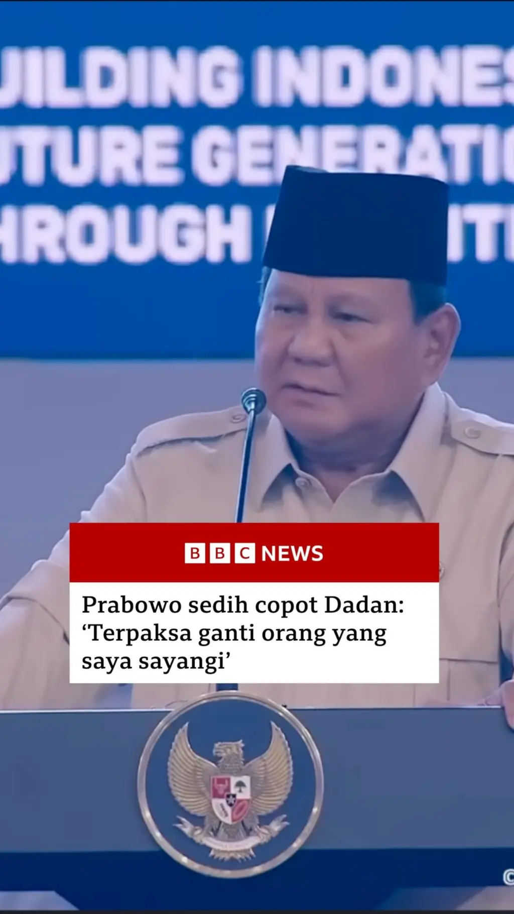 Prabowo: 'Saya terpaksa mengganti orang yang saya sayangi'