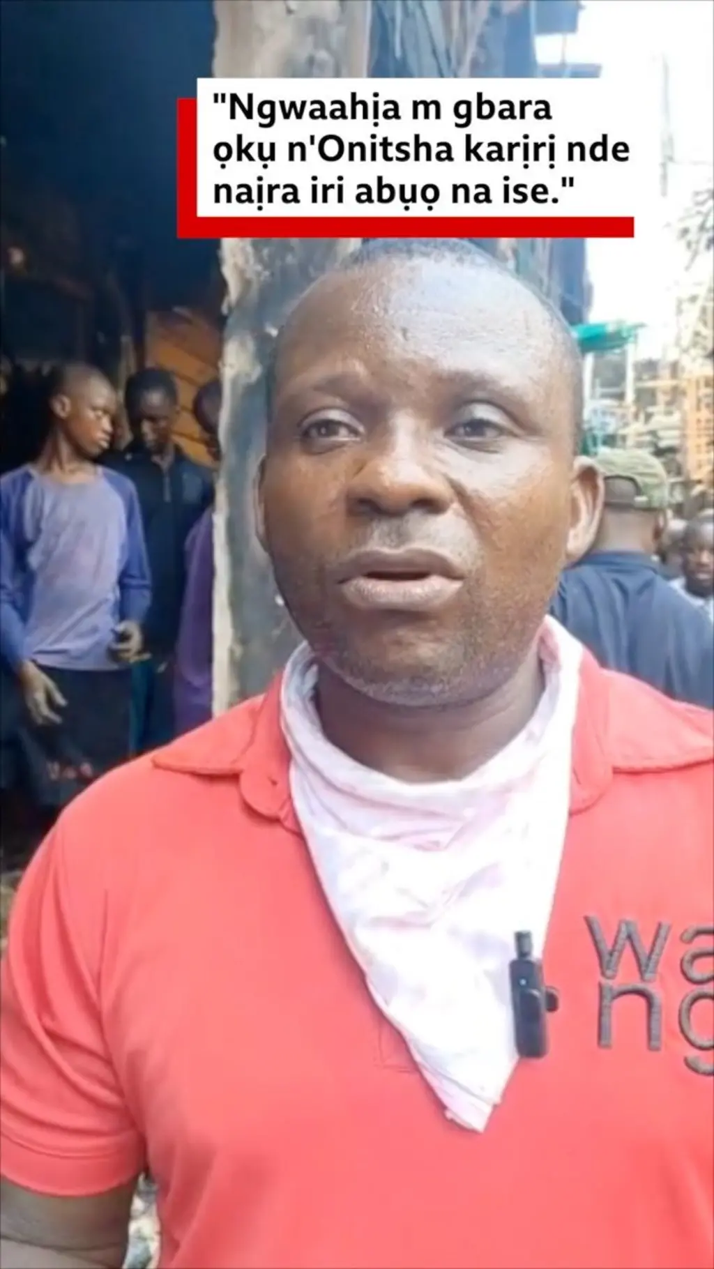 Onye ọkụ gbara ngwaahịa ya n'Onitsha Headbridge