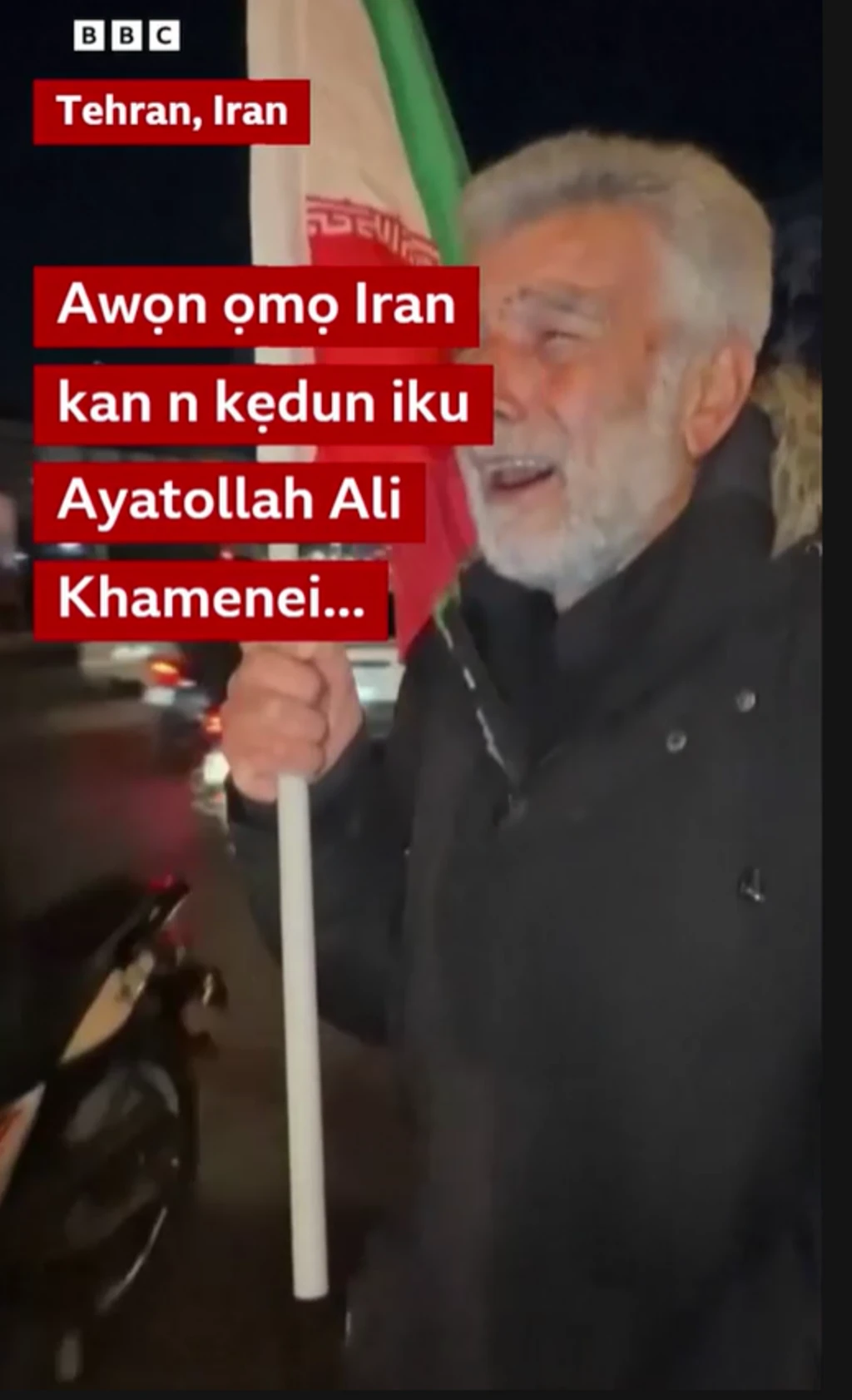 Awon eeyan Iran n kedun iku Ayatollah Ali Khamenei