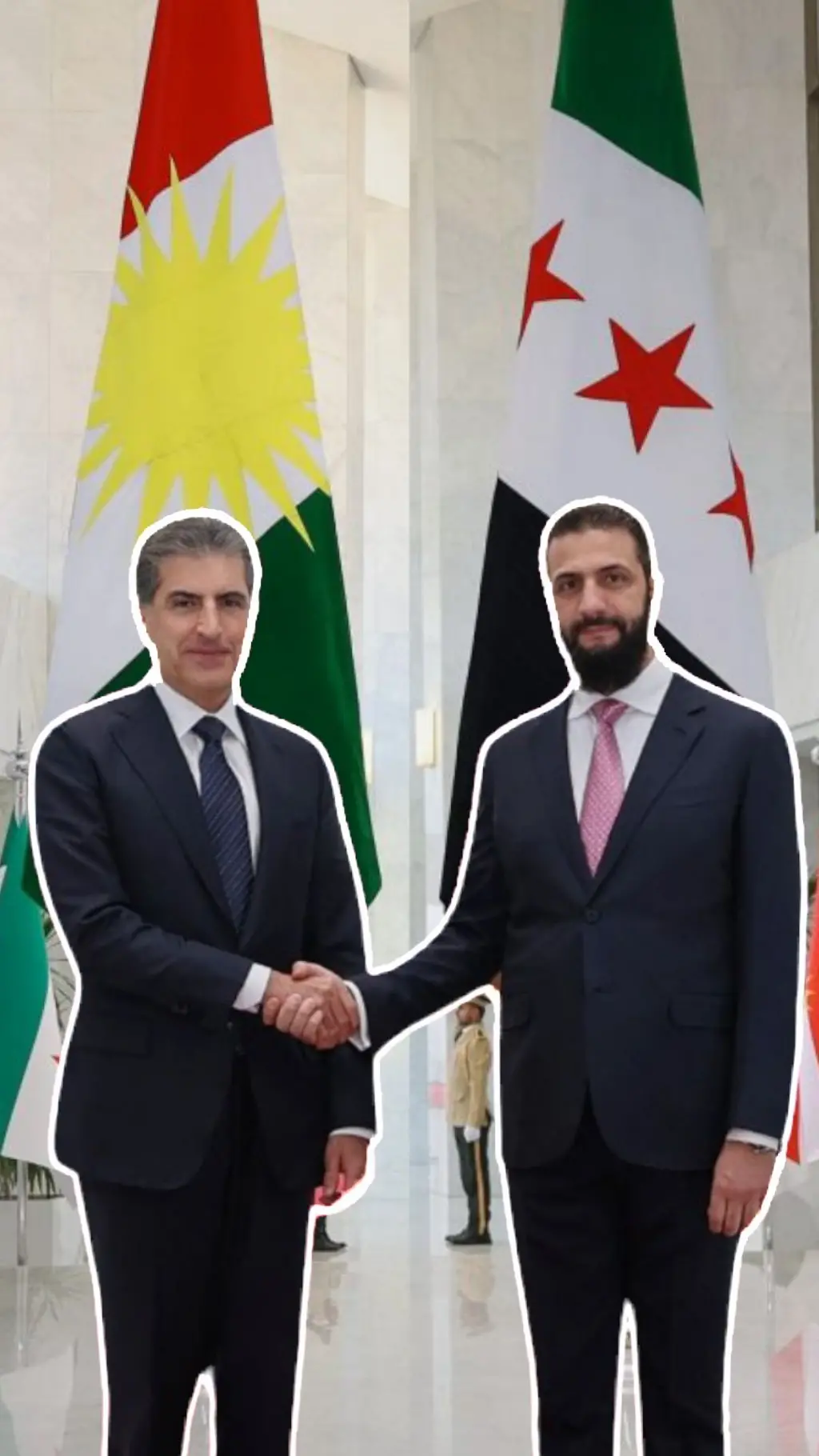 الشرع وبارزاني في دمشق