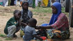 Des habitants du nord-est du Nigeria ont fui les combats entre Boko Haram et l'armée nigériane.