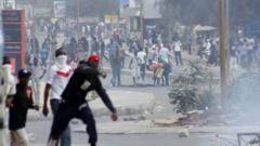 Manifestation d'étudiants sénégalais en février 2012.