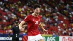 Elkan Baggott saat tampil memperkuat timnas Indonesia melawan Malaysia pada ajang Piala AFF, 2021 lalu.