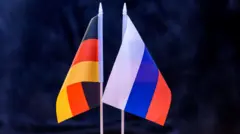 Флаг Германии и флаг России (иллюстрация) 