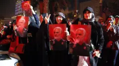 إيرانيات يحتفلن بهجوم حماس على إسرائيل