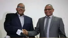 የትግራይ ጊዜያዊ አስተዳደር ፕሬዝዳንት አቶ ጌታቸው እና የህወሓት ሊቀ መንበር ዶ/ር ደብረ ጽዮን 