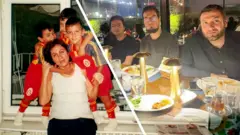 Сүрөттө ЭКО ыкмасы менен үч эм төрөгөн гинеколог дарыгер Гүнсели Дура Өздемир жана анын үч уулу