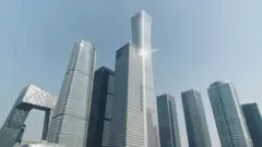Gedung-gedung pencakar langit di pusat bisnis Beijing