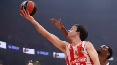 Miloš Teodosić na utakmici Evrolige protiv Partizana
