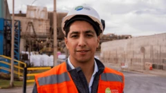 Valentín Barrera em instalação da SQM no Chile
