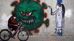 Fresque représentant le coronavirus