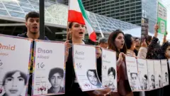 Demo anti-pemerintah Iran.