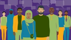 Illustration of men and women