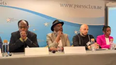 Bamwe mu bari mu nama y'abahinga ku mateka ya genocide mu Rwanda i Buruseli