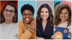 Montagem feita com fotos de participantes do painel
