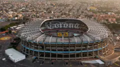 A general view of the Azteca Stadium