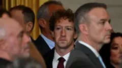 Mark Zuckerberg na posse de Trump