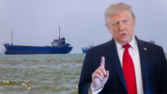 Strait of Hormuz wit Trump by di side