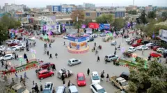 میدان مرکزی شهر قندوز 