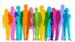 Dibujo de contorno de personas.