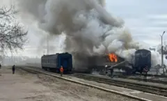 Горить потяг