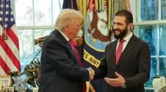 trump ve şara el sıkışıyor, oval ofis, beyaz saray 