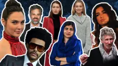 Хонандалар Дуа Липа, Рианна ва "The Weeknd", моделлар Белла ва Жижи Ҳадид, Нобел мукофоти совриндори Малала Юсуфзай, актёрлар Марк Руффало ва Лена Хейди, мусиқачи Рожер Уотер ва ҳаттоки Чили футбол жамоаси Депортиво Палестино.