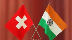 भारत और स्विट्ज़रलैंड के झंडे