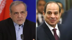 عبدالفتاح  سیسی و مسعود پزشکیان 