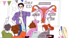 ලිංගික අධ්‍යාපනය උගන්වන ආකාරය දැක්වෙන කාටූන් චිත්‍රයක්